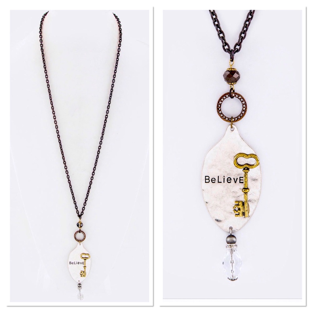 Renae-Believe - Leather Cord Pendant Necklace